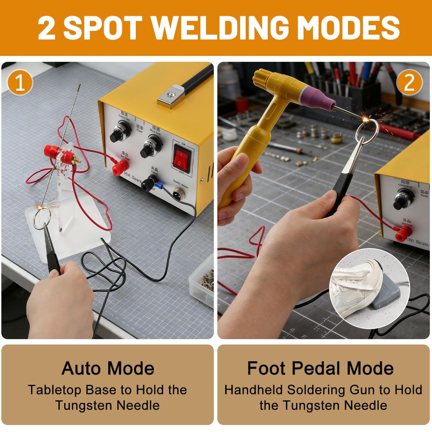 Jewelry Spot Welding Machine,30A Jewelry Soldering Welding Processing Tool,Professional Gold Silver Spot Welder, Electric Pulse Welding Tool for Welding Jewelry