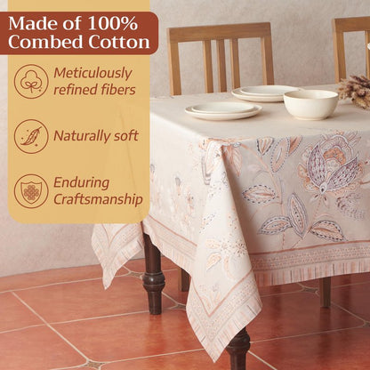 Maison d' Hermine Premium Table Cloth Square Table 100% Combed Cotton 70 x 70 Inches Tablecloth Reusable Decorative for Dining Room, Farmhouse, Home, Party, Festive & Wedding - Society Florals