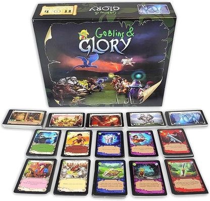 Goblins &amp Glory Strategy Board Game – Fantasy Deck Building Adventure with Heroes Monsters &amp Quests – Fun Card Game for Adults &amp Teens Ages 14+ 3–5 Players 30+ Minute Gameplay