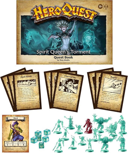 Avalon Hill HeroQuest Spirit Queen's Torment Quest Pack Requires HeroQuest Game System to Play Dungeon Crawler Games Ages 14+ 2-5 Players Strategy Games