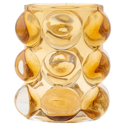 Karma, Lucia Hobnail Votive, Tea Lights Candle Holder, Glass Votive Candle Holders for Table Decorations, Baby Shower, Birthday Party, Weddings and Home Decor, Amber