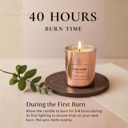 Aromatherapy Candle with Crystal Amethyst Sacral Chakra, Scented Candle Made of Ylang Ylang Oil, Luxury Long-Lasting Burn Soy Candle for Home Scented - Stress Relief, & Manifestation, 7.05oz