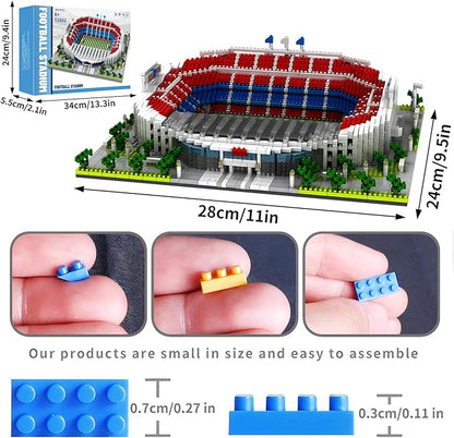 Barcelona Style Soccer Stadium Building Blocks Sets Toys Football Architecture Model Kits Gifts for Adults Kids Boys 3500+Pieces