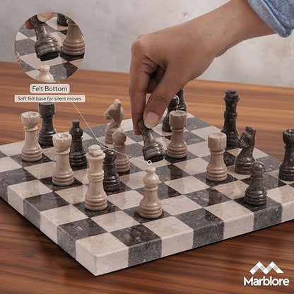 Marble Chess Set for Adults 10 Inch Handmade Verona &amp Oceanic Chess Board with 32 Pieces &amp 2 Extra Queens Luxury Travel Chess Game Elegant Gift for Women &amp Home Decor