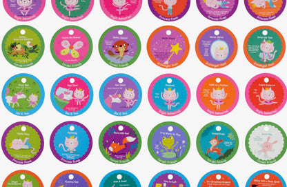 MOLLYBEE KIDS Preschool Action Cards Kitty Princess Dance and Play, 3,4 Year Old Girl Gifts