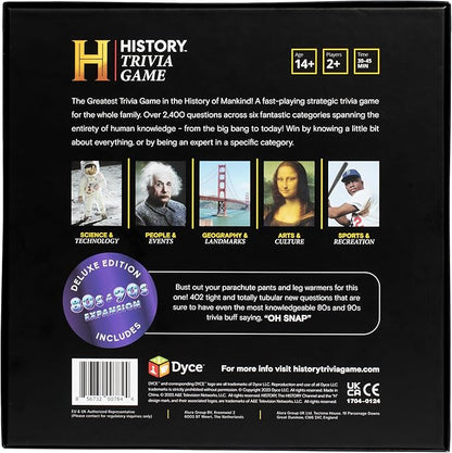 HISTORY Channel Trivia Game Deluxe – 2400 General Knowledge Questions Including 80s &amp 90s Trivia | HISTORY Trivia Card &amp Party Game for Adults Families &amp Board Game Night – Great Gift for