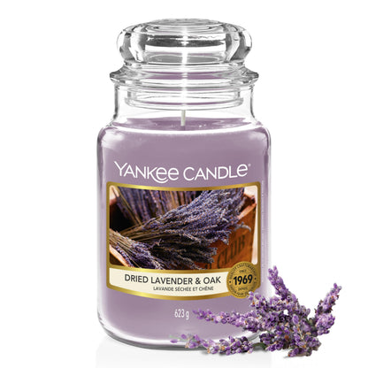 Yankee Candle Scented Candle | Lavendar & Oak Large Jar | Long Burning Candles: up to 150 Hours | Perfect Gifts for Women
