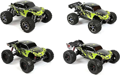 SummitLink Custom Body Compatible for 1/10 1/8 Scale RC Car or Truck (Truck not Included) (Muddy Green Over Black)