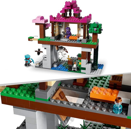 Lego Minecraft The Training Grounds Toy Building Set 21183 Minecraft Toy for Kids Boys and Girls Age 8+ Years Old Building Kit with House Cave Trapdoor and Ninja Rogue and Bat Minecraft Figures