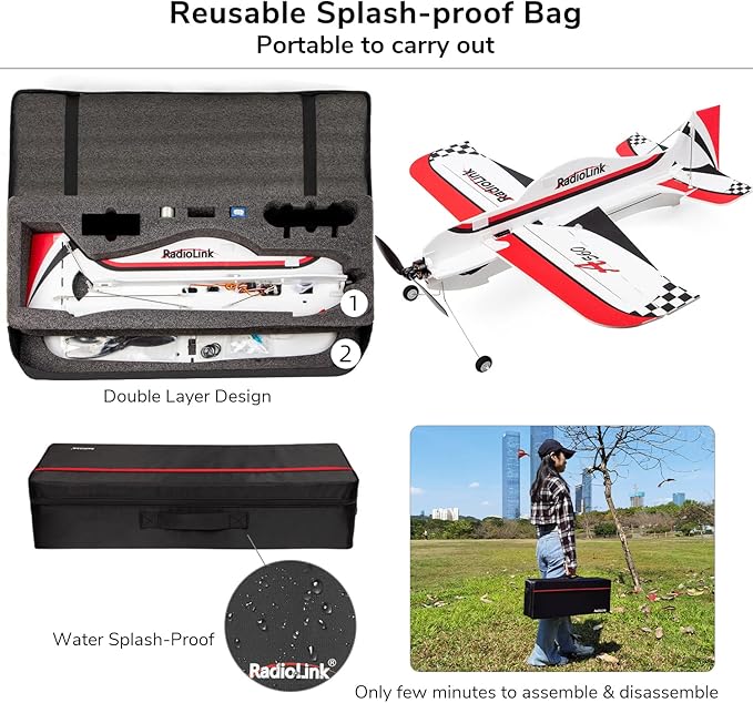 Radiolink A560 6 Flight Modes RC Airplane Easy to Fly RFT RC Airplanes with 2.4Ghz Remote Control Byme-A Gyro FC Brushless Motor for Kids Boys Girls Adults Beginner or Experienced