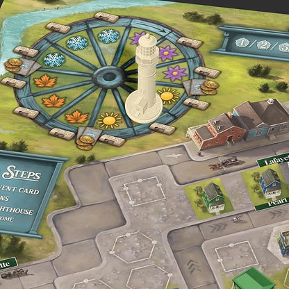 Cape May Board Game | Manage The Historic Seaside Resort Town | Strategy Resource Management Set Collection | 60-90 Minutes Thematic Family Board Game for 1-4 Players Ages 14+ by Thunderworks Games