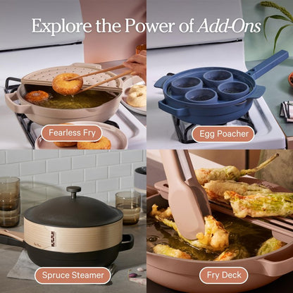Our Place Always Pan 2.0 | 10.5" Ceramic Pan with Modular Lid, Steamer Basket & Spatula | Patented 10-in-1 Nonstick, Non-Toxic Cookware Made Without PFAS | Induction & Oven-Safe up to 450°F | Lavender