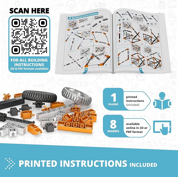 Engino- STEM Toys Structures Buildings &amp Bridges Building Toys for Kids 9+ STEM Projects Creative Engineering Kit Gifts for Boys &amp Girls (9 Model Options)