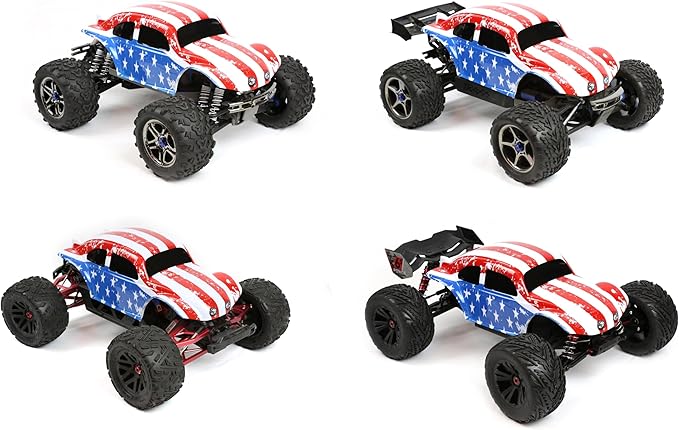 SummitLink Custom Body Compatible for 1/10 1/8 Scale RC Car or Truck (Truck not Included) (Flag Strip)