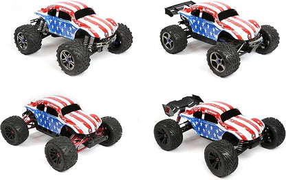 SummitLink Custom Body Compatible for 1/10 1/8 Scale RC Car or Truck (Truck not Included) (Flag Strip)