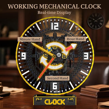 Mould King Cyberpunk Grand Clock Building Set 10160 3675+ PCS Motorized DIY Clock Model with Mechanical Gears APP Control &amp Real-Time Display Advanced Engineering Toy for Adults &amp Teens 14+