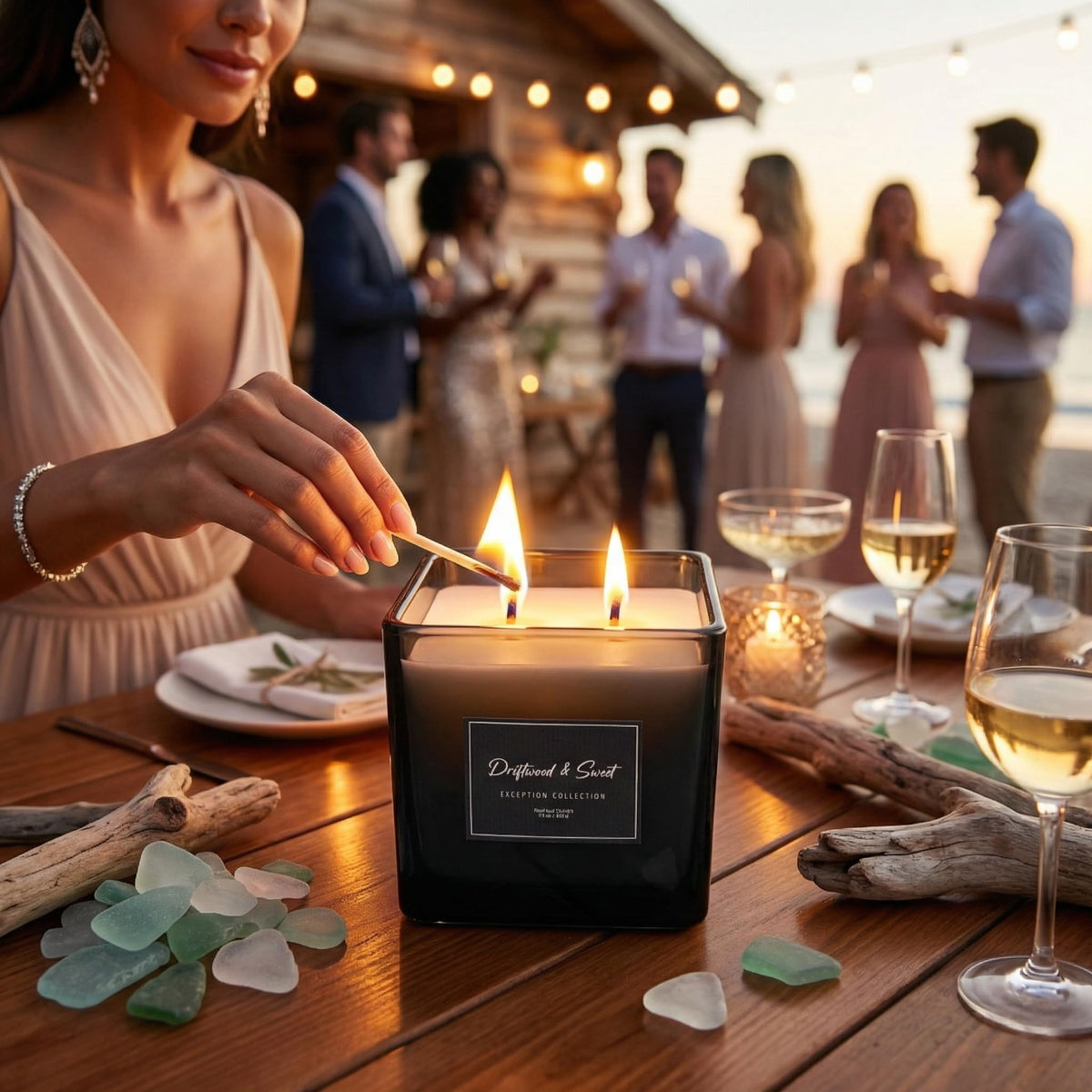 Signature Scented Candle 15oz – CW Studio Color Glass Jar — Hand-Poured Soy & Paraffin Wax – Clean Burn, Smokeless, Up to 30 Hours, Home Decor & Gift Giving