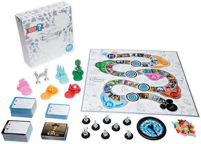 The Magical World of Disney Trivia Games – Board Games for Family Night Family Games Multi-Player Board Game Family Board Game Travel Games Disney Game Ages 6+