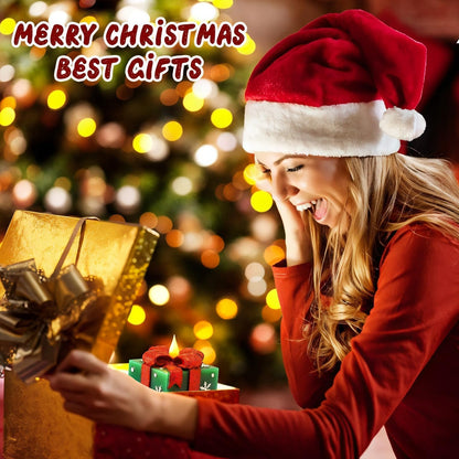 LCZLUMIPRO Elegant Gift Box Flameless Candle with Remote Timer - Green Hand-Painted Real Wax LED Candle, Battery Operated for Christmas, Home, Party Decor