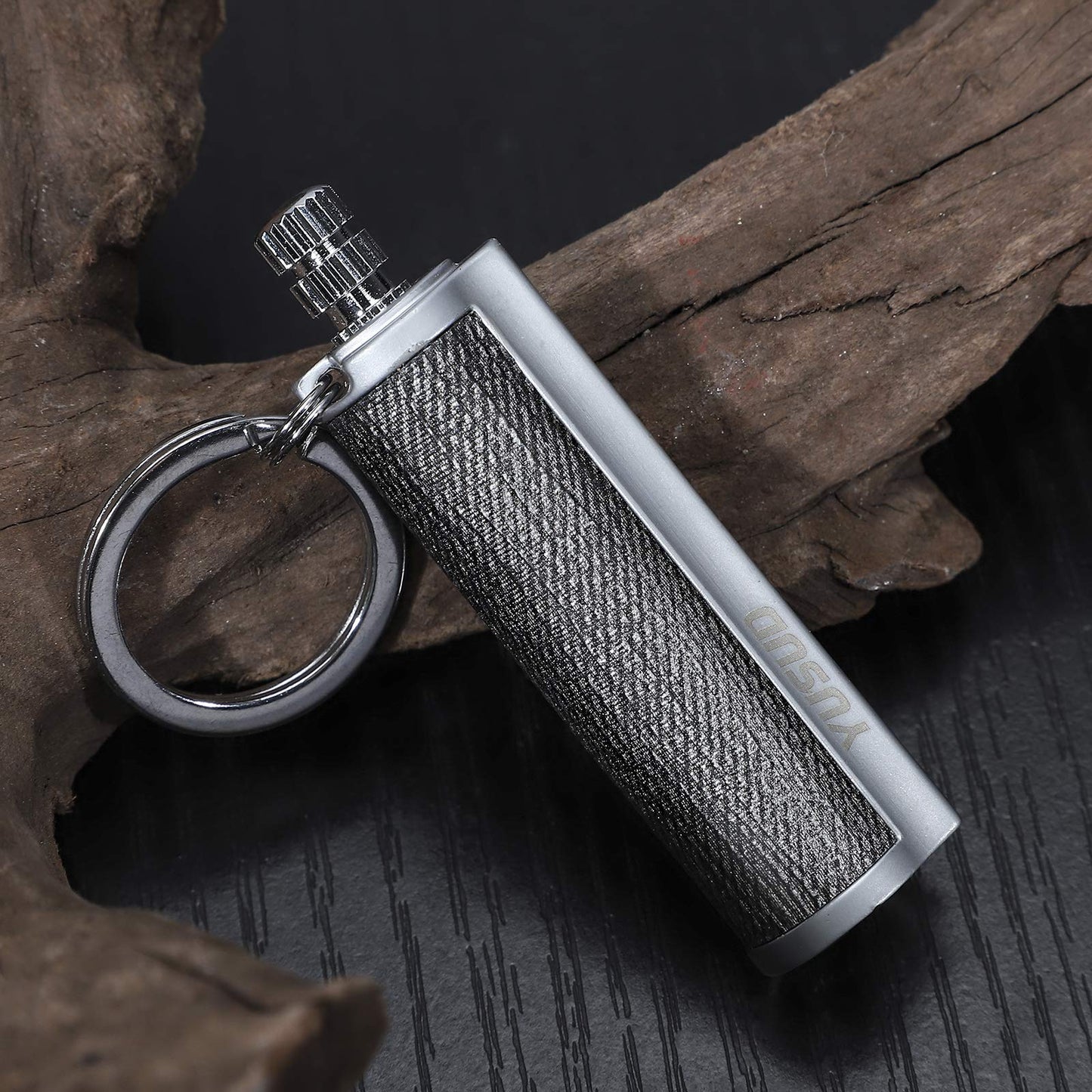 YUSUD 2 Pack Permanent Match Infinity Lighter with Multitool Keychain, Reusable Waterproof Match Strike Anywhere, Forever Flint Fire Starter for Outdoor Survival Tool for Men