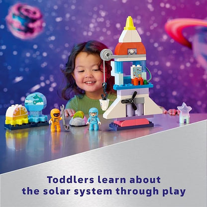 LEGO DUPLO 3 in 1 Space Shuttle Adventure Toddler Building Toys - Space Toys for Boys &amp Girls Ages 3+ Years - Gift for Christmas - Learning &amp Pretend Play Activity - 10422