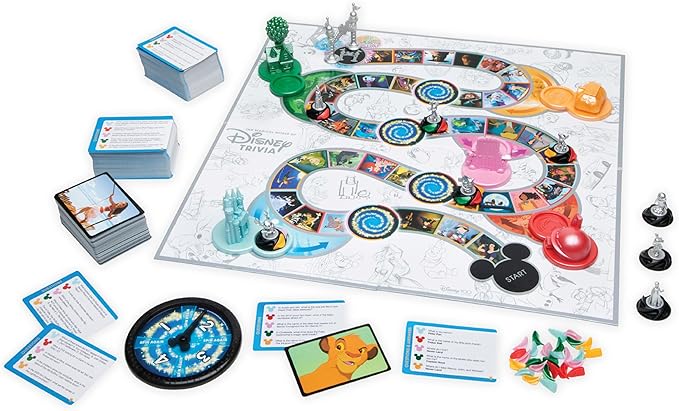 The Magical World of Disney Trivia Games – Board Games for Family Night Family Games Multi-Player Board Game Family Board Game Travel Games Disney Game Ages 6+