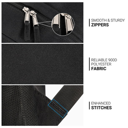 ZORFIN 26L Black Backpack for College, and Travel: Water Resistant Bookbag