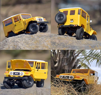 YIKESHU RC Truck Remote Control Truck 2.4Ghz 1/16 RC Crawler All Terrain Car RC Rock Crawler 4x4 WPL C34 RTR Mudding ull Scale Off Road RC Cars Realistic Vehicle Hobby RTR RC Trucks for Adult
