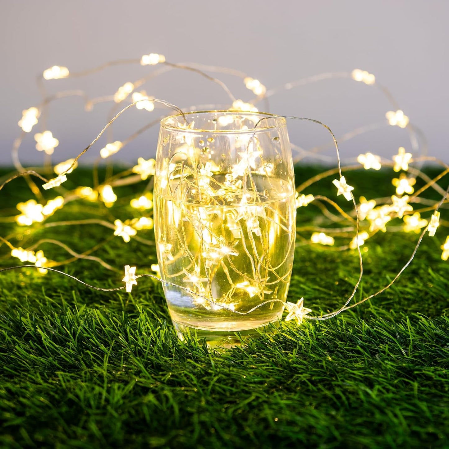 Star String Lights - 40FT 120 LEDs Waterproof Fairy Lights | 8 Modes Remote for Indoor/Outdoor Decor, Warm White
