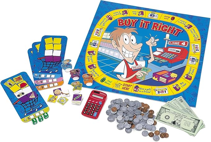 Learning Resources Buy It Right Shopping Game Math Game for Kids 2-4 Players Ages 5+