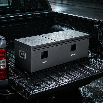 GarveeTech 56 Inch Truck Bed Tool Box, Heavy Duty Steel Truck Tool Box w/t-Handle Latch for Pickup Truck, Utility Tractor, RV, Waterproof Tool Chest for Storage & Organization, 56 × 16× 14 inch