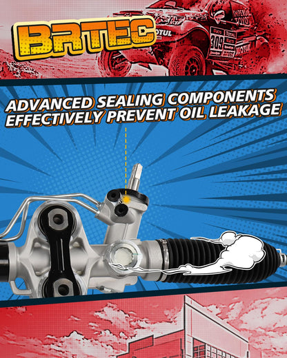 BRTEC 22-1036 Hydraulic Power Steering Rack and Pinion Assembly Compatible for 2007-2013 Silverado 1500 Sierra 1500