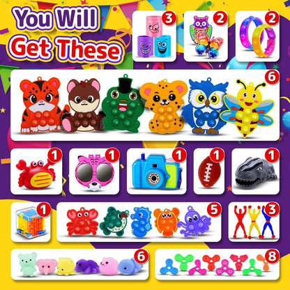 1000 PCS Party Favors for Kids, Bulk Fidget Toys,Goodie Bags Stuffers, Treasure Box Toy for Classroom Prizes, Birthday Gifts, Stocking Pinata Filler Stuffers