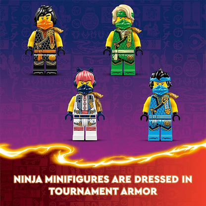 LEGO NINJAGO Ninja Team Combo Vehicle 4 in 1 Ninja Playset for Kids with Glider Off-Road Racer and 2 Motorcycle Toys Birthday Gift for Boys and Girls Ninja Toy with 6 Minifigures 71820