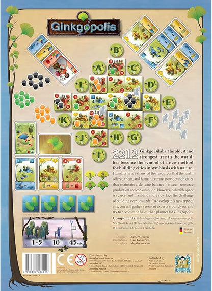 Ginkgopolis Board Game | Competitive Worker Placement Strategy Game for Adults and Kids | Ages 10+ | 1-5 Players | Average Playtime 45 Minutes | Made by Pearl Games