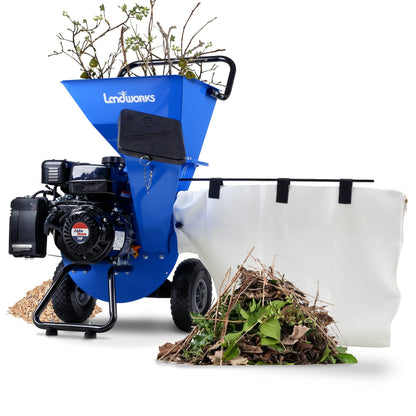 Landworks Wood Chipper 3 in 1 Multi-Function 3" Inch Max Capacity & Wood Chipper Compact Rotor Assembly Design 3" Inch Max Capacity