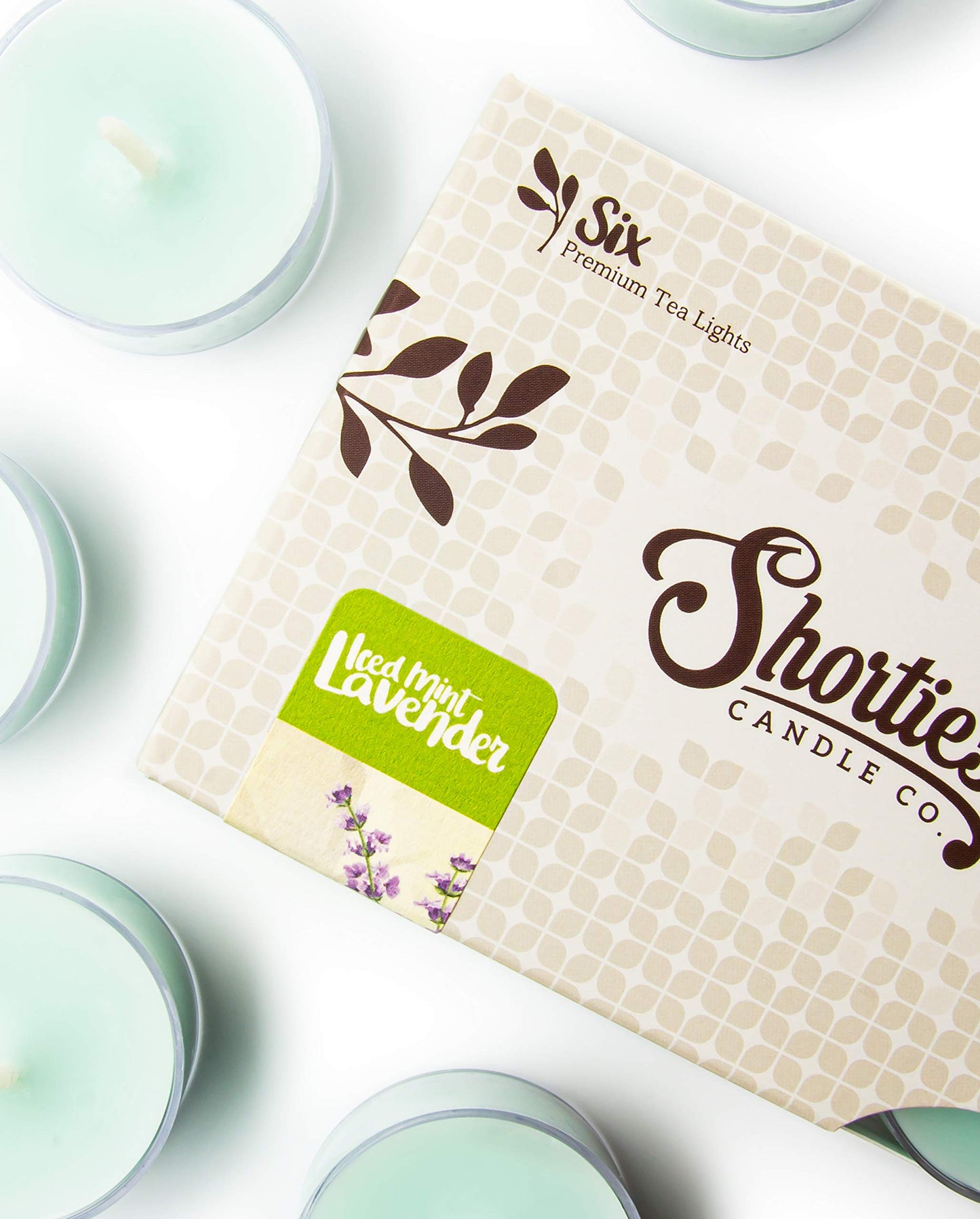 Iced Mint Lavender Premium Tealight Candles Multi Pack - Highly Scented with Essential & Natural Oils - 12 Mint Tea Lights - Beautiful Candlelight - Made in the USA - Fresh & Clean Collection