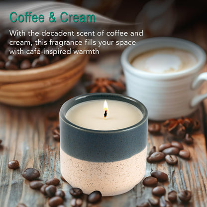 Hyggelight - The Growing Candle, Rosemary & Sage Scent, 8.5oz Ceramic Pot, Single Wick Aromatherapy Candles, 100% Soy for Women and Men, Willow