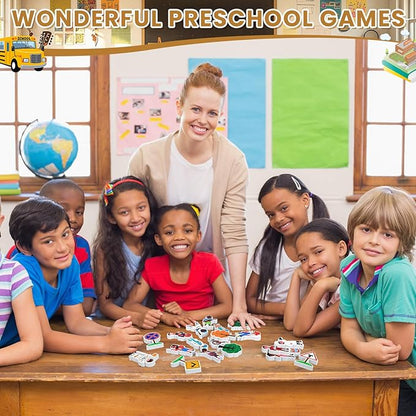 50 Pcs Wooden Community Helpers Play Set Community Includes Little Wooden People Buildings Cars Multicultural Figurines Toy Preschool Little Professionals Block Character (Classic)