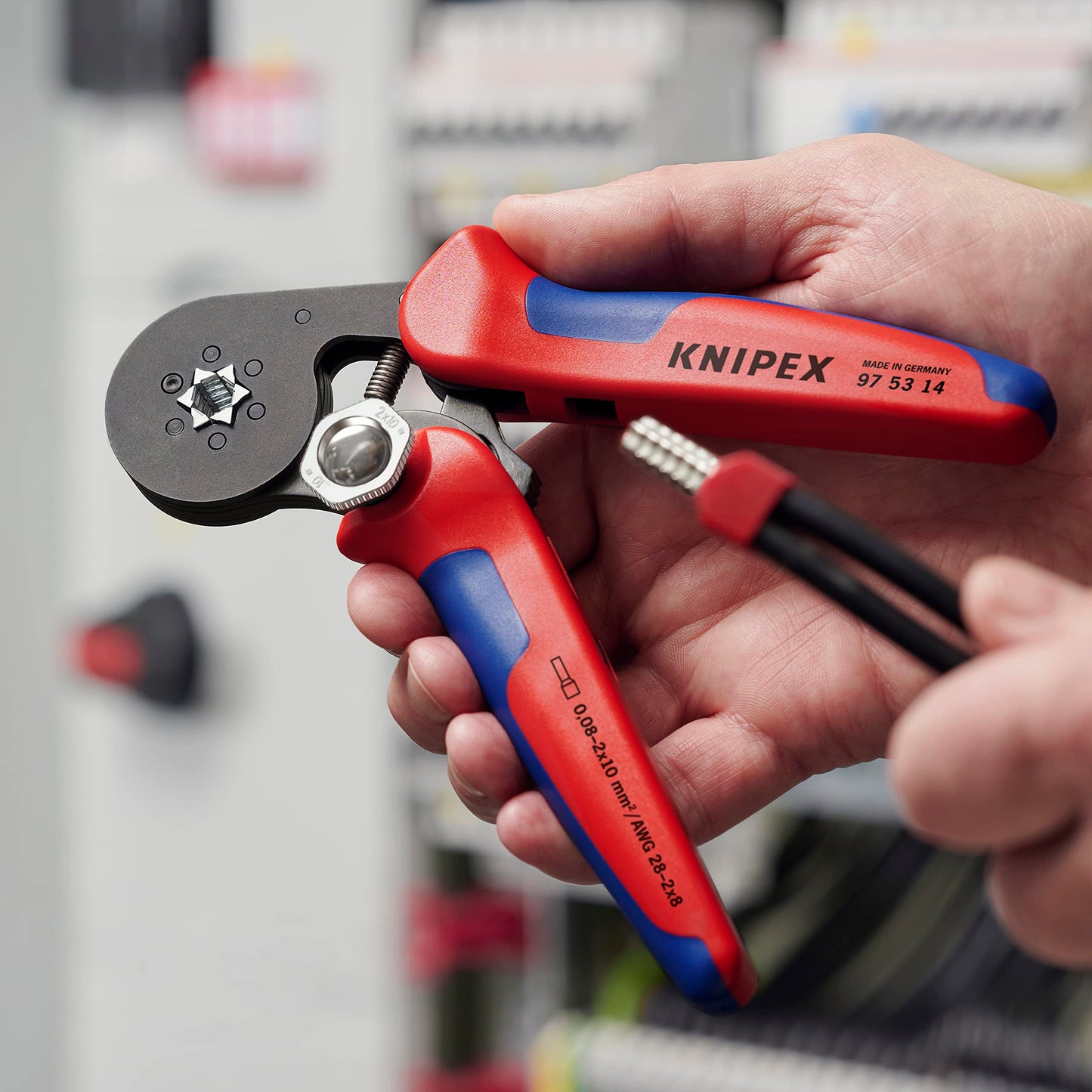 Knipex 97 53 14 Crimping Pliers for end sleeves with self-adjustment 0,08-10mm