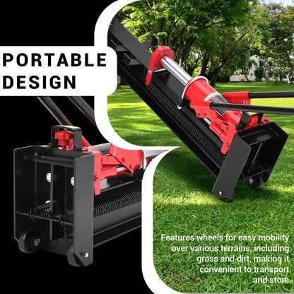 Garvee 12 Ton Hydraulic Log Splitter, Manual Wood Splitter with 2-Speed Operation & Built-in Wheels, Hand Powered Log Cutter for Firewood with Full Steel Construction, Max 18.7" Log