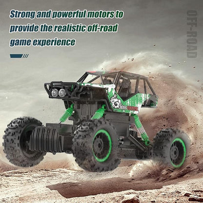 DOUBLE E 1:14 Scale Large Remote Control Car Monster Trucks with Head Lights 4WD Off-Road All Terrain RC Car Rechargeable Vehicle for Outdoor Play and Xmas Gifts