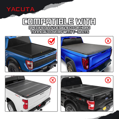 Adjustable Truck Bed Rack Cross Bars,Compatible with Mid-Size Trucks with Retractable Hard Tonneau Covers|Length 65"|2PCs|Made of high-Strength Aluminum Alloy