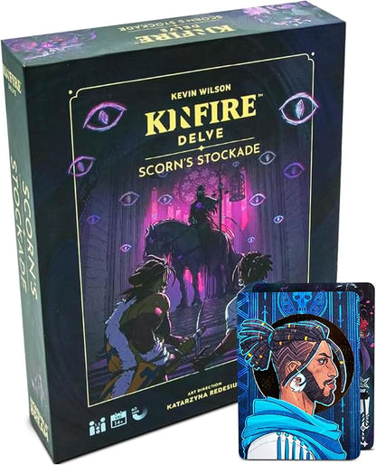 Kinfire Delve: Scorn’s Stockade – Solo or 2-Player Tactical Card and Dice Game Battle Illusions 60+ Min Gameplay – Replayable Adventure – Ages 14+ (Part of the Kinfire Universe: 5 Standalone Games)