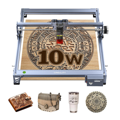 Creality Laser Engraver Machine 10W Output Power, 72W DIY Laser Engraving Machine 0.06mm High Precision Laser Cutter and Engraver for Wood and Metal, Paper, Acrylic, Glass, Leather etc, 17" x 16"
