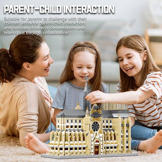 Notre Dame Cathedral Miniature Block Set (2908 Pieces) - Landmark Model Puzzle Toy Suitable for Children and Adults as a Gift