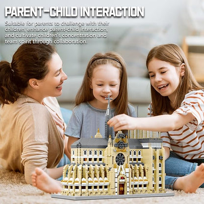 Notre Dame Cathedral Miniature Block Set (2908 Pieces) - Landmark Model Puzzle Toy Suitable for Children and Adults as a Gift