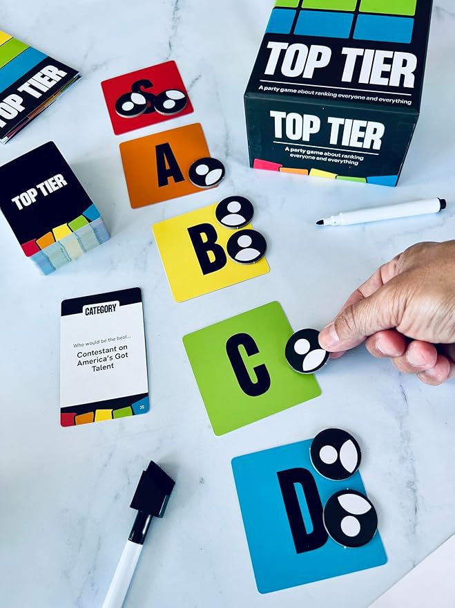 Indie Boards &amp Cards Top Tier - Hilarious Party Game of Creative Rankings and Fun Challenges