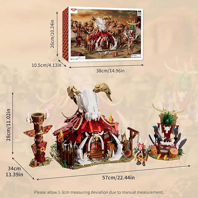 2098Pcs Orcish Horde Building Set Toys Building Blocks Modular Architecture Construction Toy DIY Crafts Model Kits for Adults Teens Game/Blocks Enthusiast Office Home Decor Collectable Gifts