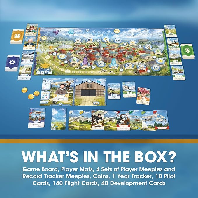 First In Flight: MENSA Award Winning Board Game About Historical Aviation - Strategy Board Game for Teens Adults and Heavy Gamers - A Flight-Themed Adventure Card Game for Airplane Enthusiasts